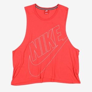 Nike Logo Sleeveless Burnt Orange Athletic Tank Top Size Large
